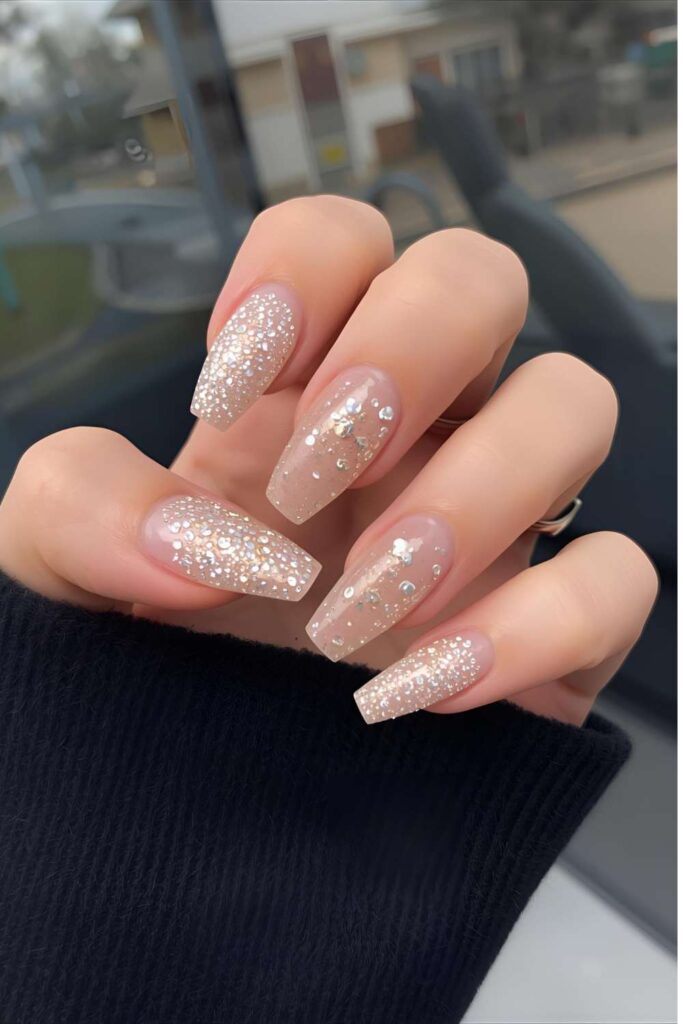 Romantic-and-girly-New-Year-nail-designs-featuring-sparkly-glitter-accents-soft-feminine-colors-and-festive-nail-art-for-a-New-Year-glow-up.
