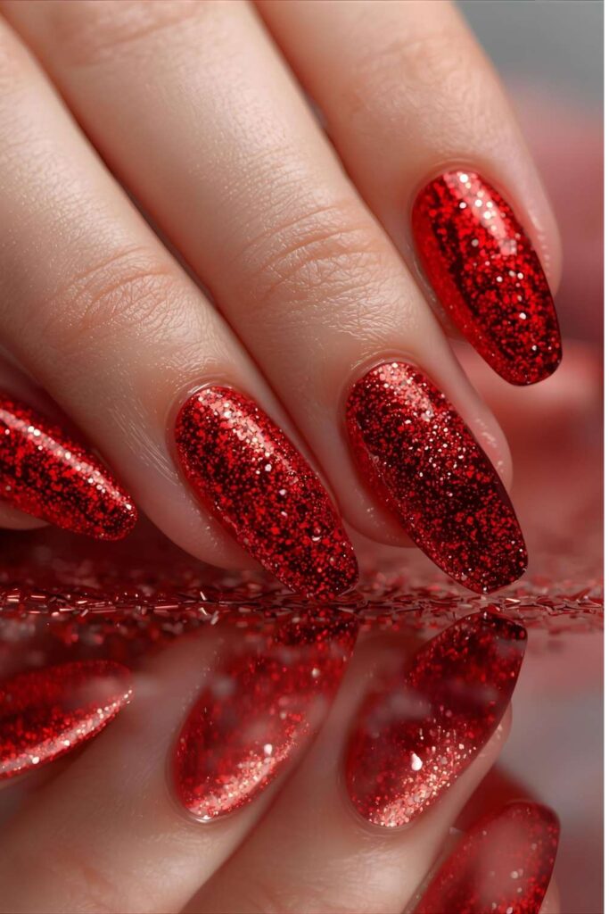 Red-glitter-New-Year-nails-with-sparkly-finish-and-festive-holiday-inspired-nail-art.