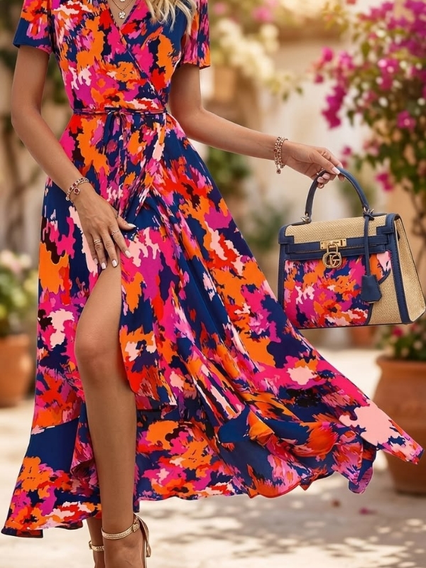A-Wrap-Dress-in-a-Bold-Print-for-a-Confident-and-Joyful