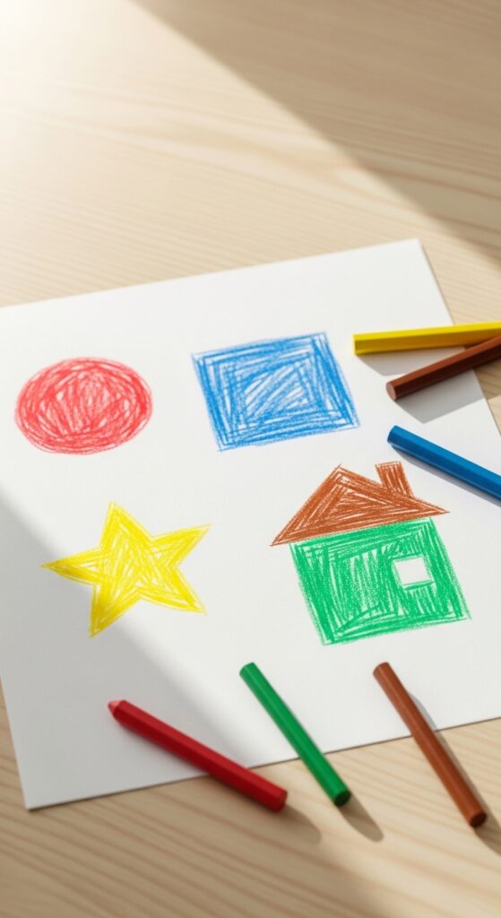 Coloring-Simple-Shapes-summer-crafts-for-toddlers