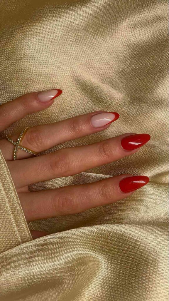 French-Tips-Reimagined-in-Red-or-Blue-to-Give-a-Classic-Nail-Style-a-Patriotic-and-Festive-Seasonal-Update