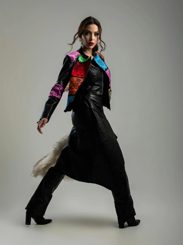 Leather-or-Faux-Leather Trousers-With-a-Spring-Blouse-for-a-Bold-and-Confident-Night-Out-Combination