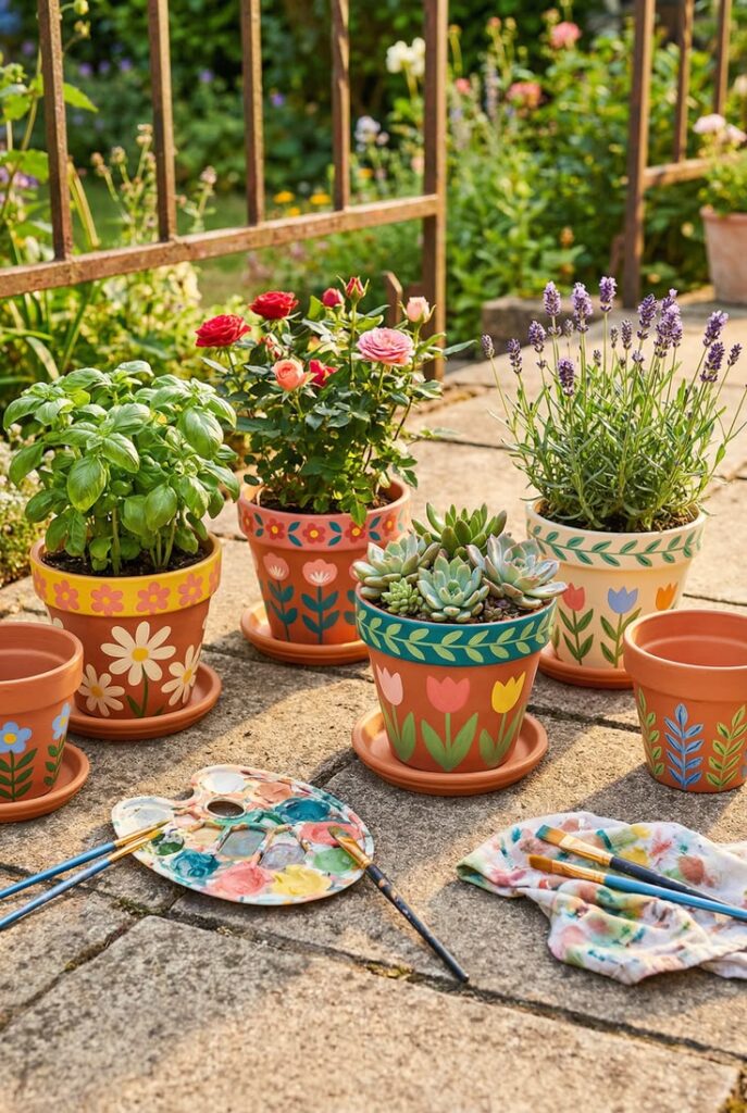 Painted-Flower-Pots-summer-arts-and-crafts