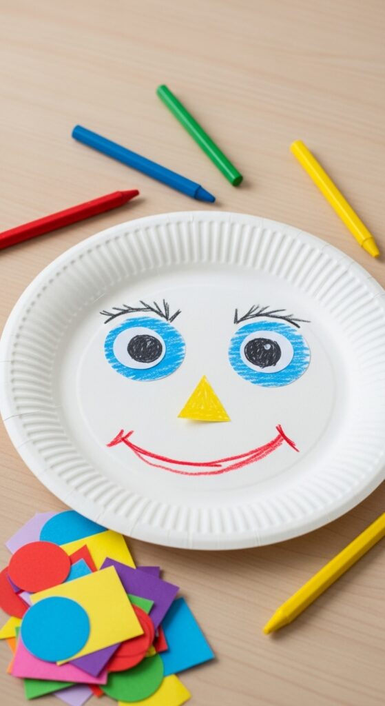 Paper-Plate-Face-Decorating-summer-crafts-for-toddlers