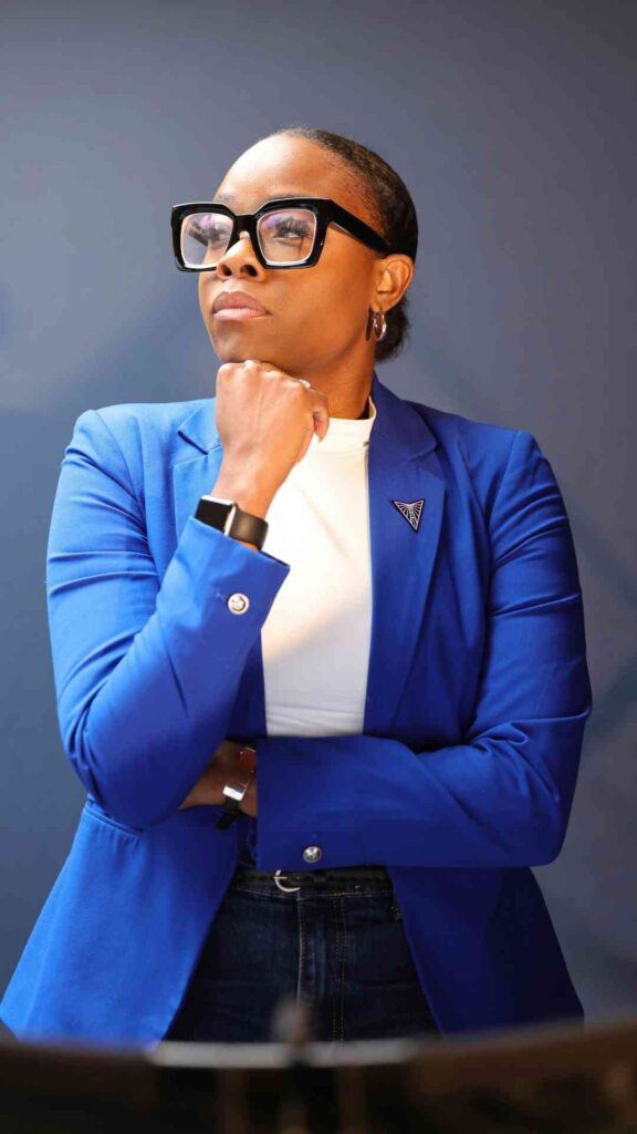 Put-on-a-Colourful-Blazer-Over-a-White-Tee-and-Trousers-to-Bring-Energy-Into-Your-Spring-Professional-Wardrobe