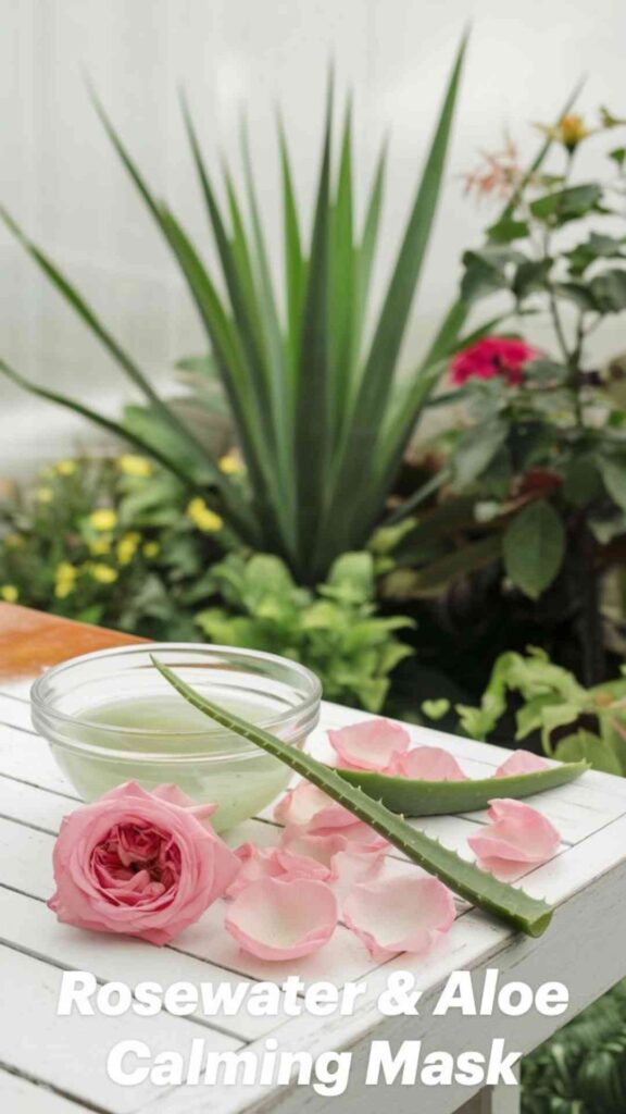 Rose-Water-and-Aloe-Vera-Face-Mask-for-Hydrating-Balancing-and-Giving-Skin-a-Soft-and-Luminous-Daily-Refresh
