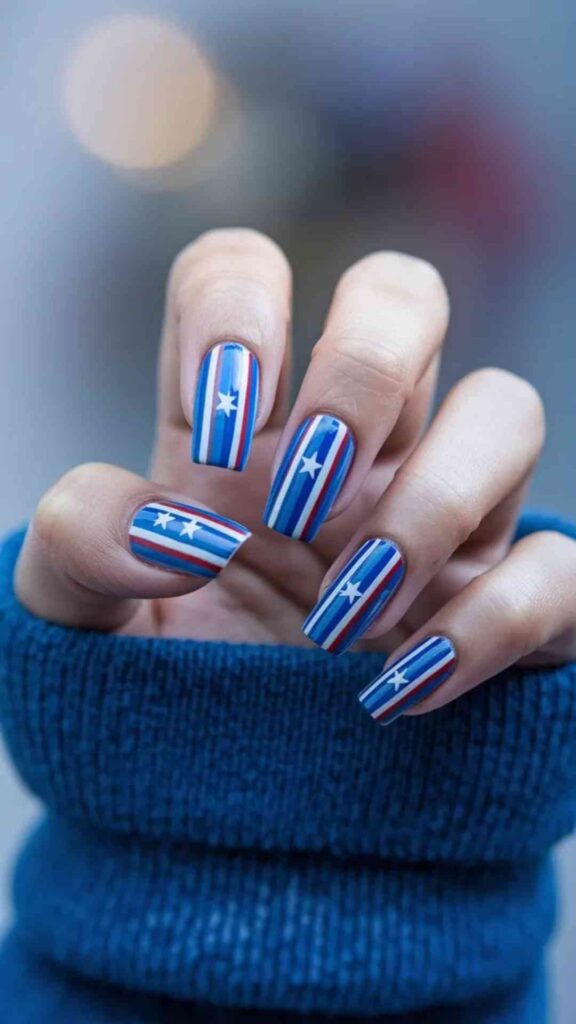 Striped-Nail-Designs-in-Patriotic-Colours-That-Pay-Homage-to-the-American-Flag-in-a-Simple-Yet-Visually-Striking-Way