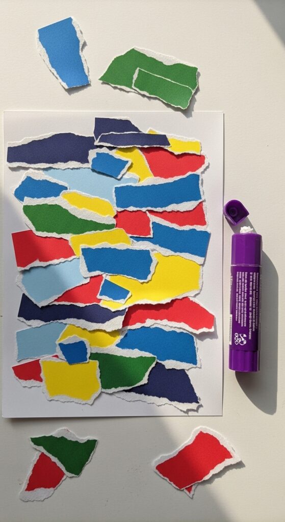 Tearing-and-Gluing-Paper-Collages