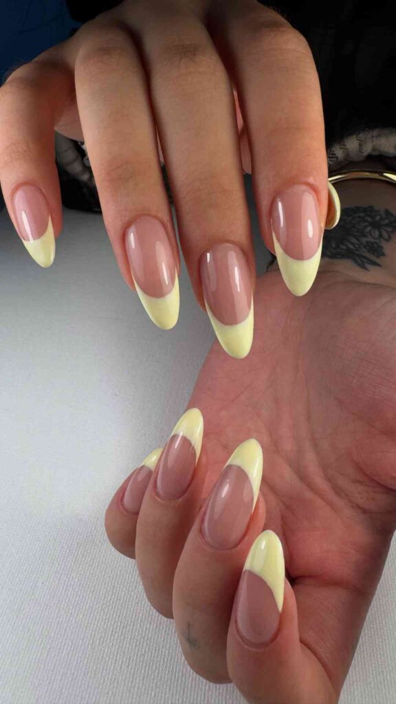 Yellow-French-Tips-on-Almond-Nails-A-Modern-Twist-on-a-Classic-That-Feels-Fresh-Chic-and-Completely-Current