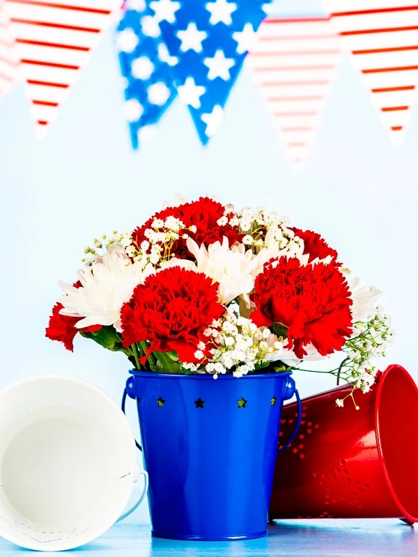 Assemble-a-Patriotic-Floral-Arrangement-in-a-Tin-Bucket