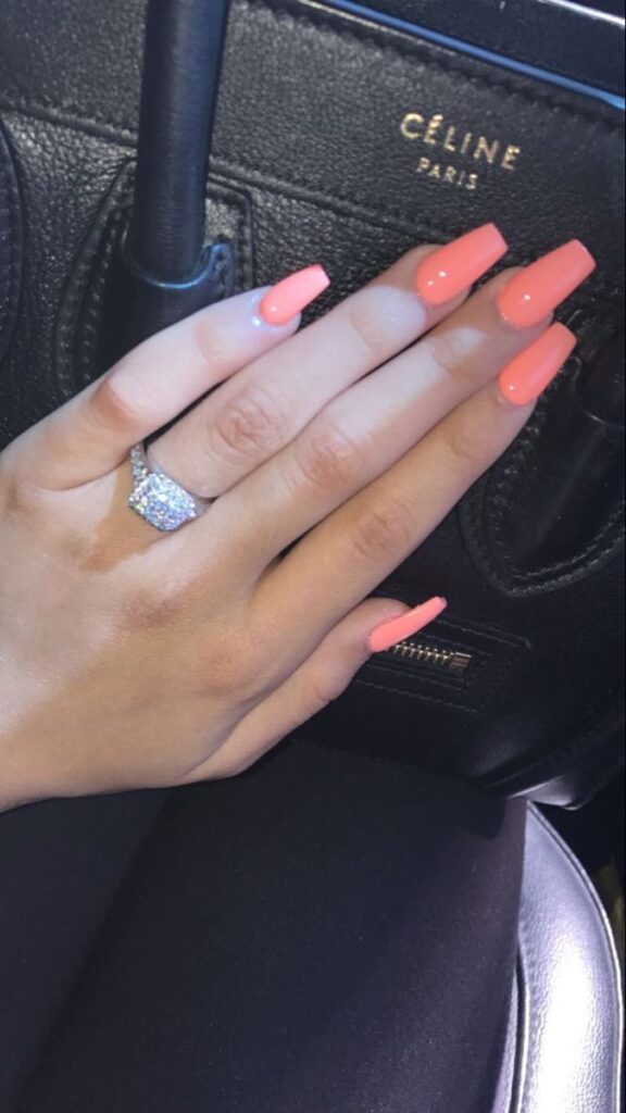 Coral-Peach-Solid-Coffin-Nails.