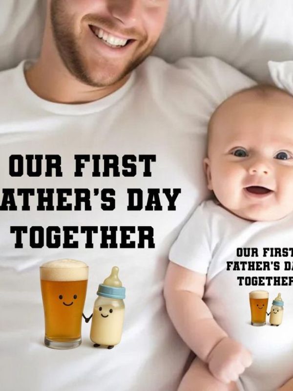Dad-and-Baby-Matching-Outfit-Set-for-the-Sweetest-First-Father's-Day-Photo