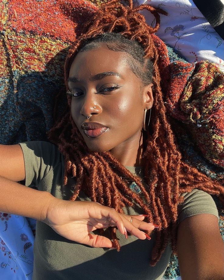Mahogany-Red-Locs-summer-red-hair-ideas-for-black-women
