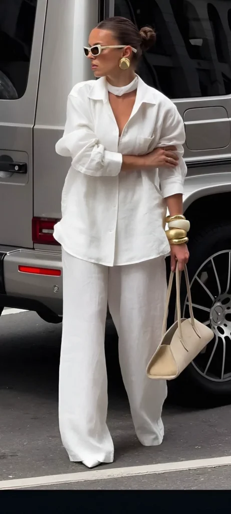 Monochrome-Set-All-Beige-or-All-White-summer-outfit-ideas