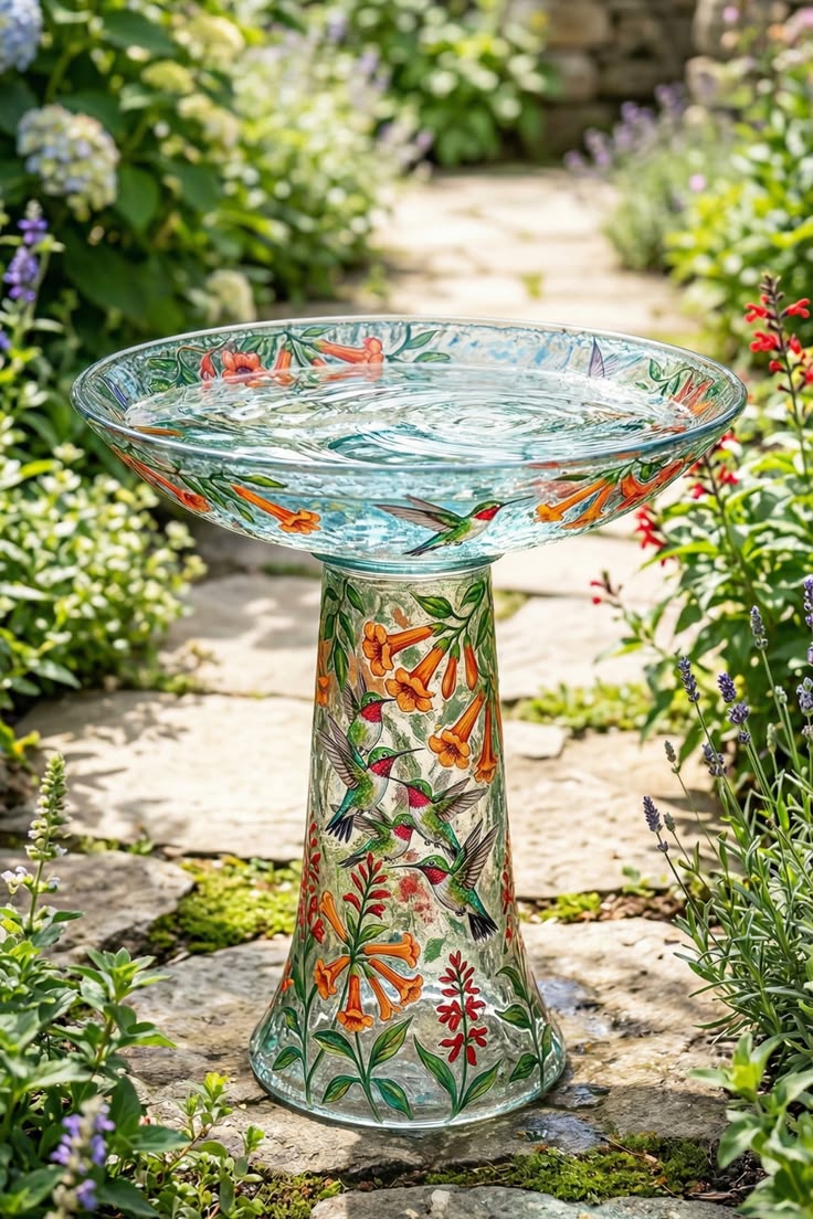 Painted-Glass-Bird-Bath-That-Looks-Surprisingly-Expensive