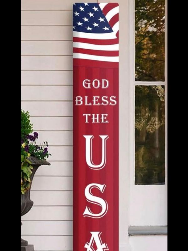 Painted-Wood-Porch-Sign-That-Welcomes-Every-Guest-With-Patriotic-Pride