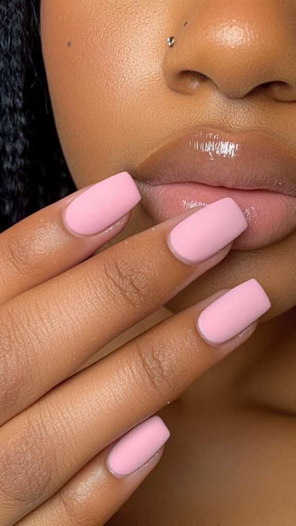 Short-Coffin-Soft-Pink-Nails