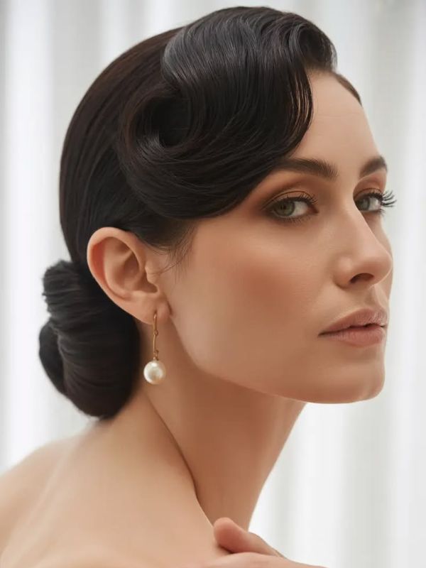 The-Elegant-Low-Bun-With-Waves-Pin-Up-Hairstyles-That-Look-Chic