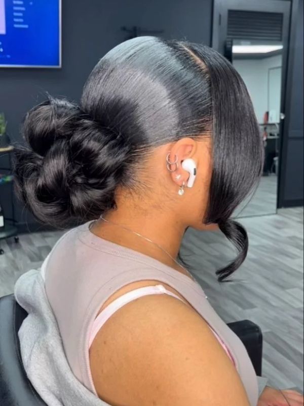 The-Low-Bun-Messy-Or Sleek