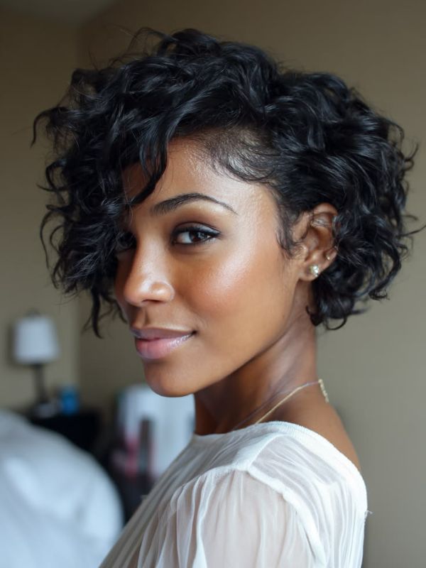 The-Wavy-Asymmetrical-Short-Short-Wavy-Hairstyles
