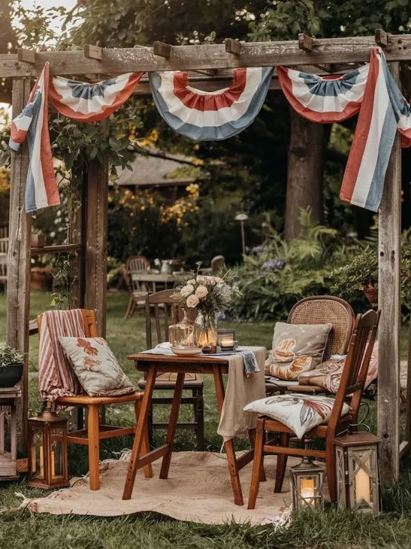 Vintage-Outdoor-Party-Setup-That-Makes-Your-Yard-Feel-Like-an-American-Dream