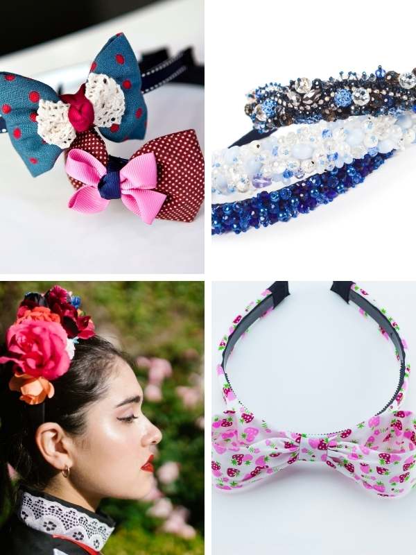 Collection-of-fashionable-headband-hairstyles-showing-different-looks-every-woman-should-own-including-buns-ponytails-curls-and-braided-styles-with-stylish-headbands. 
