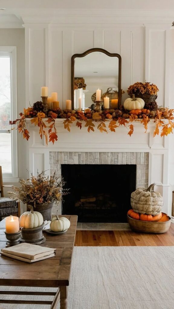 Simple-Mantel-Garland-with-Soft-Lighting