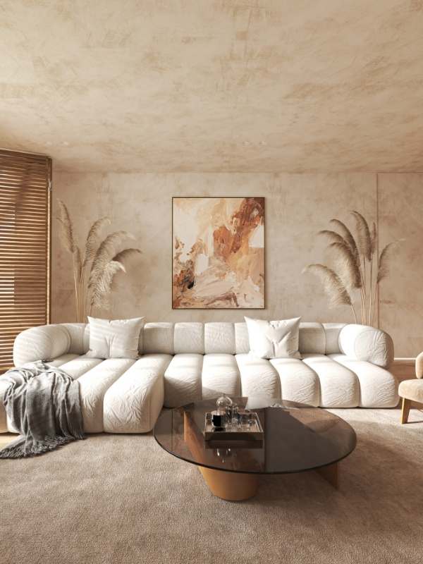 Brown-wall-art-displayed-on-a-brown-accent-wall-in-a-colorful-living-room-featuring-coordinated-decor-cozy-furnishings.
