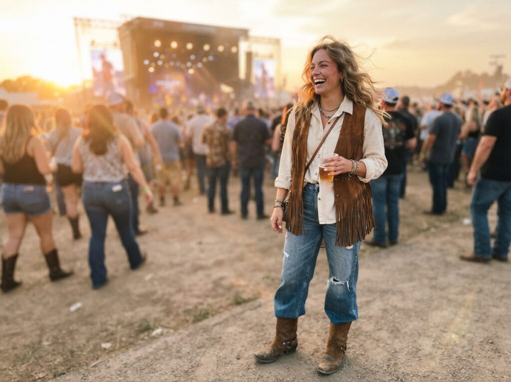 Woman_in_cowgirl_outfit_concert_