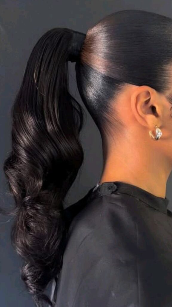 Wrapped-Ponytail-wedding-hairstyles-for-guests