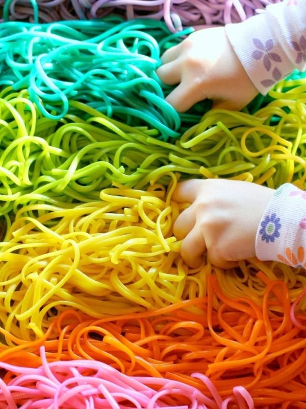 display-of-rainbow-colored-spaghetti