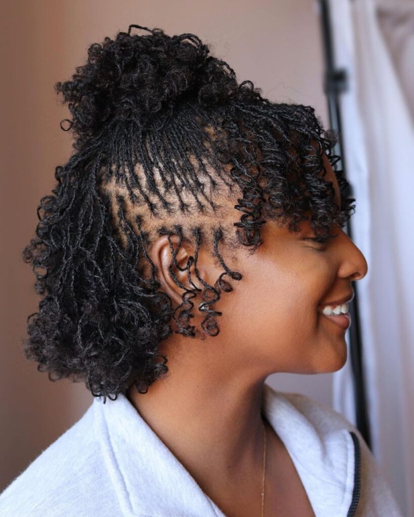The-Half-Up-Crown-how-to-style-Sisterlocks-for-short-hair.