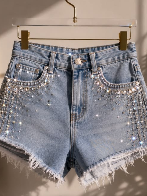 Bedazzled-Denim-Shorts