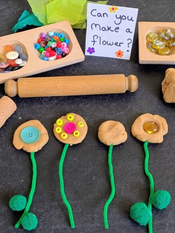 Build-a-Flower-With-Play-Dough