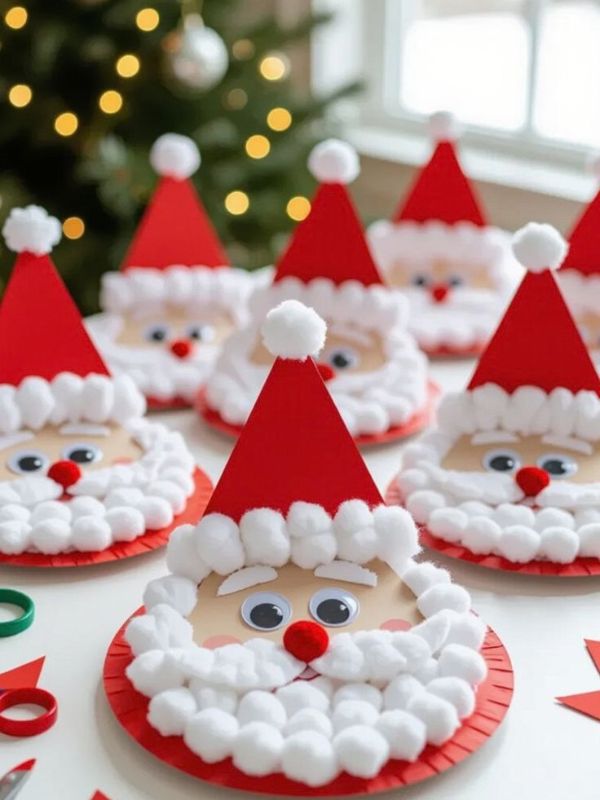 Fluffy-Cotton-Ball-Santa-Craf-Christmas-Activities-for-Nursery-Kids