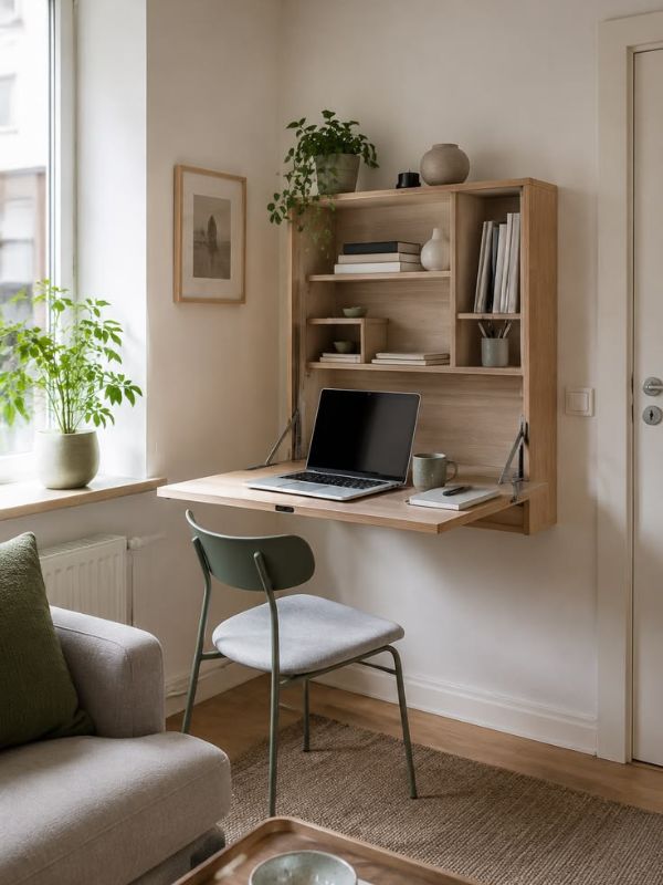 Fold-Down-Wall-Desk-With-Storage