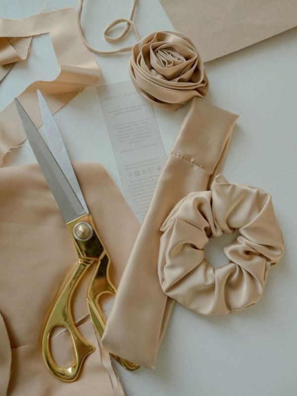 Gather-everything-you-need-before-sewing-How-to-Sew-Scrunchies-for -Beginners