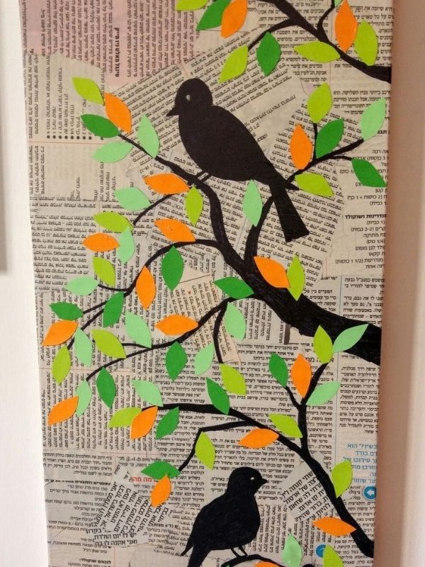 Newspaper-Bird-Collage-Bird-Crafts-for-Kids
