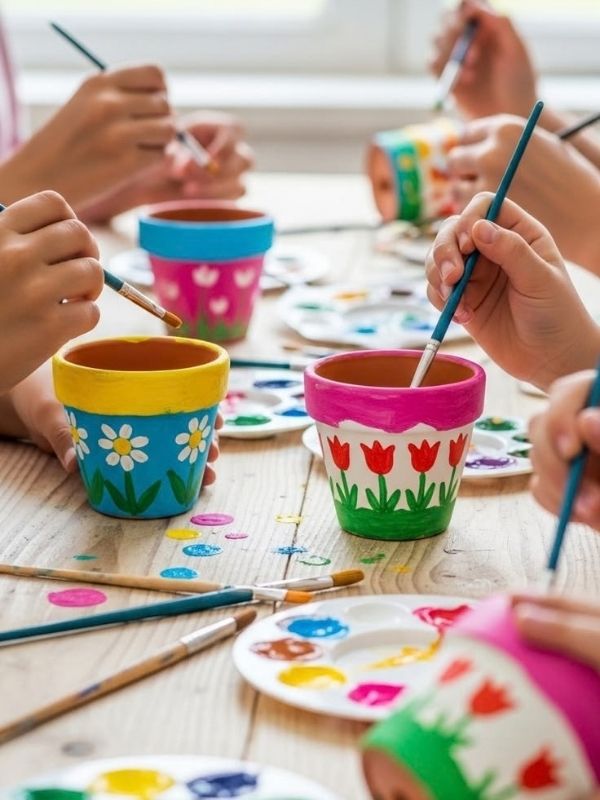 Paint-Small-Flower-Pots-easy-crafts-for-seniors