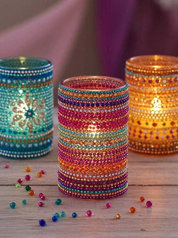 Rhinestone-Candle-Holder