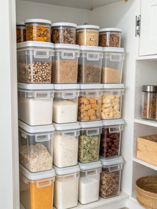 Use-Stackable-Containers-for-Pantry-Items